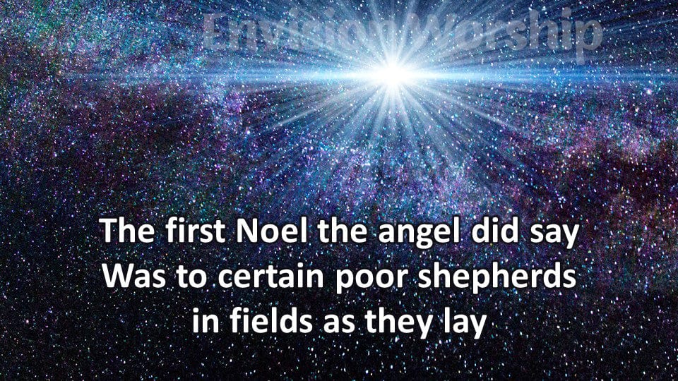 The First Noel Worship Slides With Lyrics - Very Easy To Use