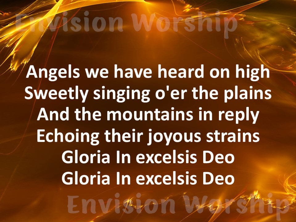 Christmas Carol Angels We Have Heard On High PowerPoint with Lyrics