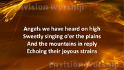 Angels We Have Heard On High lyrics PowerPoint for Christmas Eve worship service