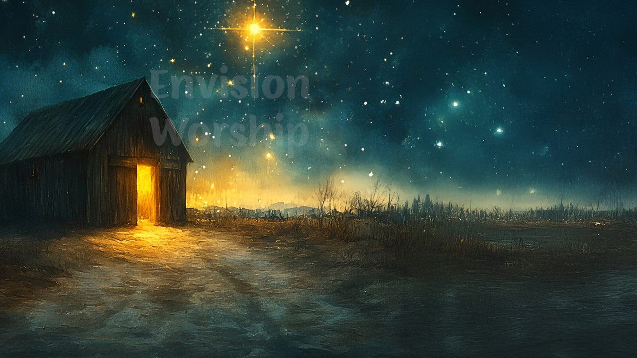 Star of Bethlehem, Stable, Nativity PowerPoint Presentation for Christmas Eve Worship Service