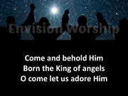 O Come All Ye Faithful lyrics PowerPoint Presentation template for Christmas Eve Worship Service