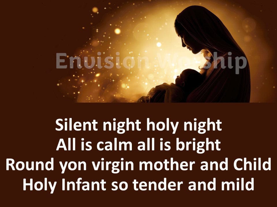 Ready to use Silent Night PowerPoint - lyrics included - Gorgeous