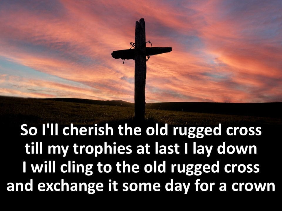 Old Rugged Cross Church Hymn PowerPoint Presentation Template Slides for worship service