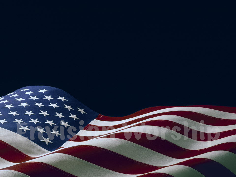 USA flag church PowerPoint Presentation slides for worship. United States of America PowerPoint