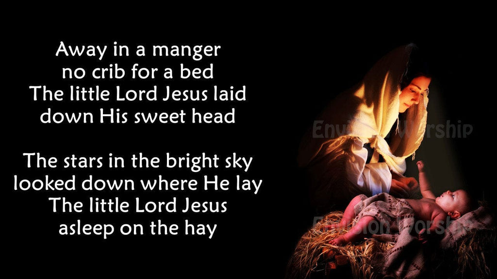 Away in the Manger Church Slides - lyrics included - very easy to use